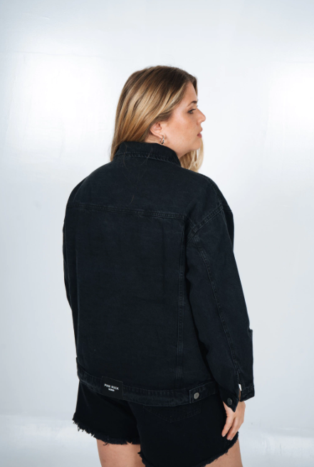 PINK ROCK JEANS JACKET OVER GINGER W25