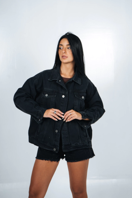 PINK ROCK JEANS JACKET OVER GINGER W25