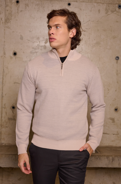 KALIF SWEATER MEDIO CIERRE TRAMADO W26