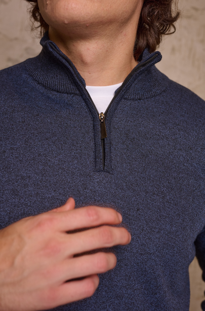 KALIF SWEATER MEDIO CIERRE MELANGE W26