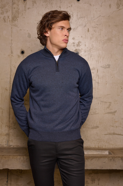 KALIF SWEATER MEDIO CIERRE MELANGE W26