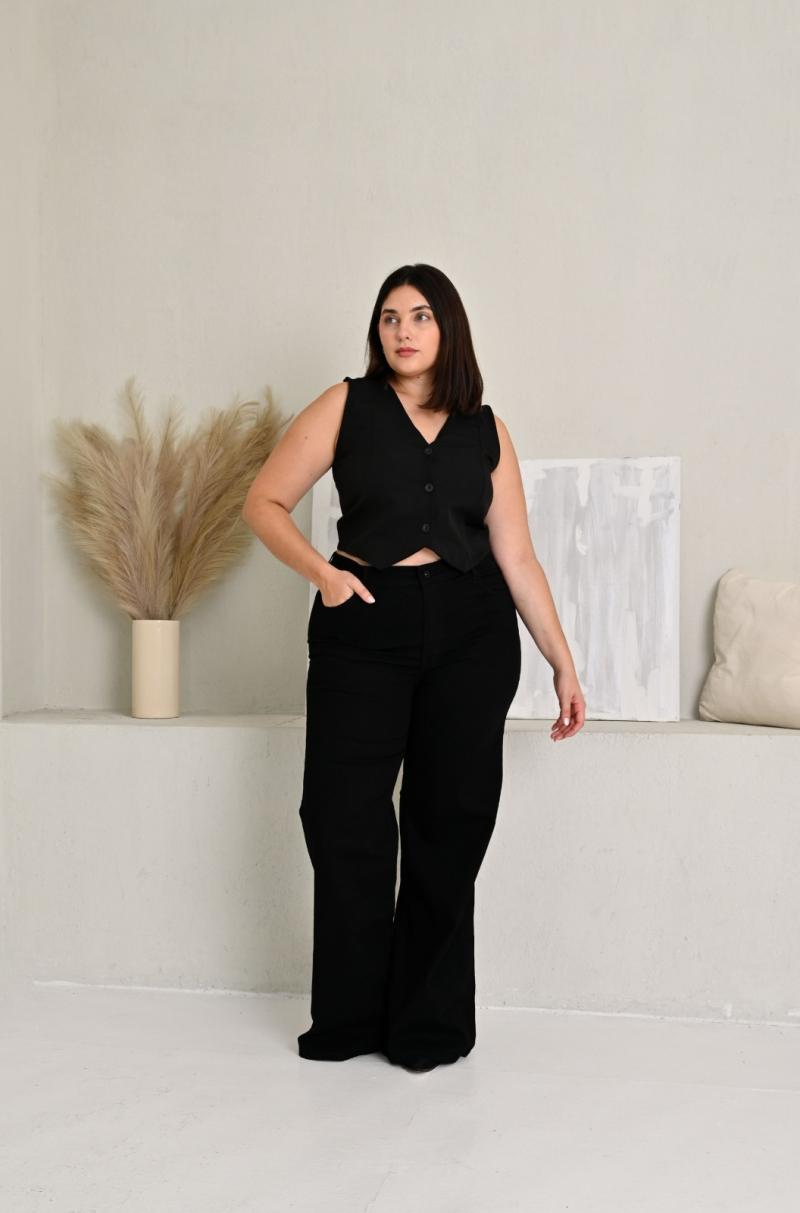 DIWAY JEAN NEGRO WIDE LEG KARLA PLUS SIZE W26