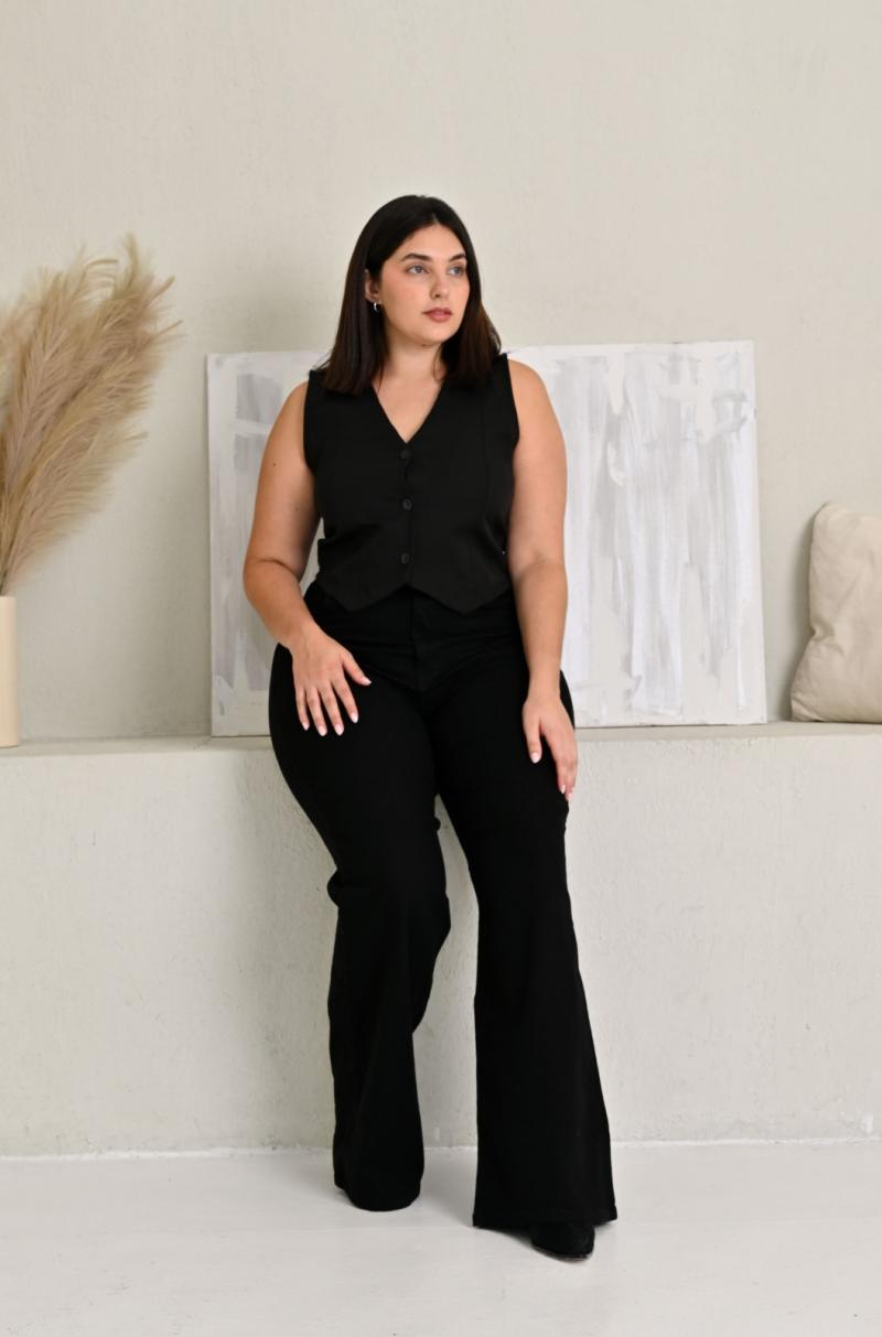 DIWAY JEAN NEGRO WIDE LEG KARLA PLUS SIZE W26
