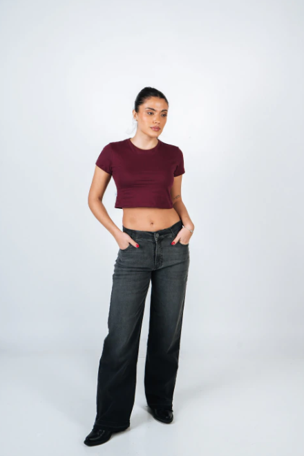 PINK ROCK JEANS TOMBOY WIDE LEG W26