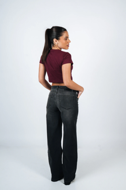 PINK ROCK JEANS TOMBOY WIDE LEG W26