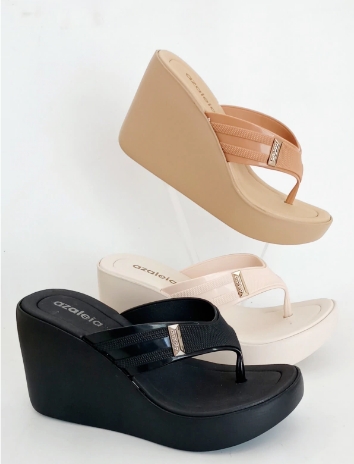 AZALEIA OJOTA SOFT HIGH PLAT THONG FEM V25