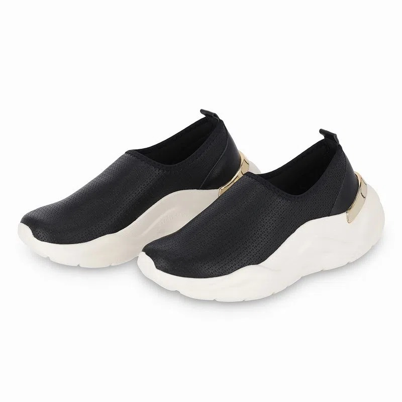 PICADILLY ZAP NAPA PRETO/TECIDO FIT-EVA	 W23