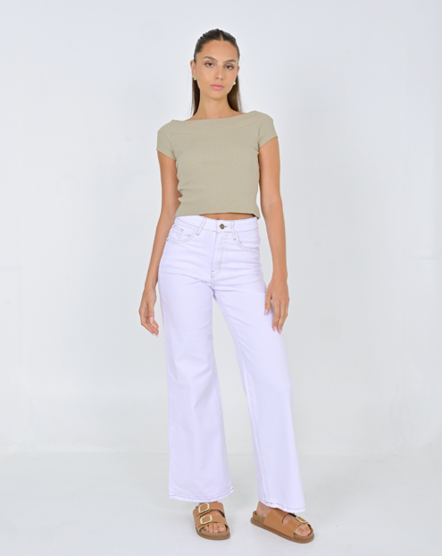 DIWAY JEANS WIDE LEG WHITE V25