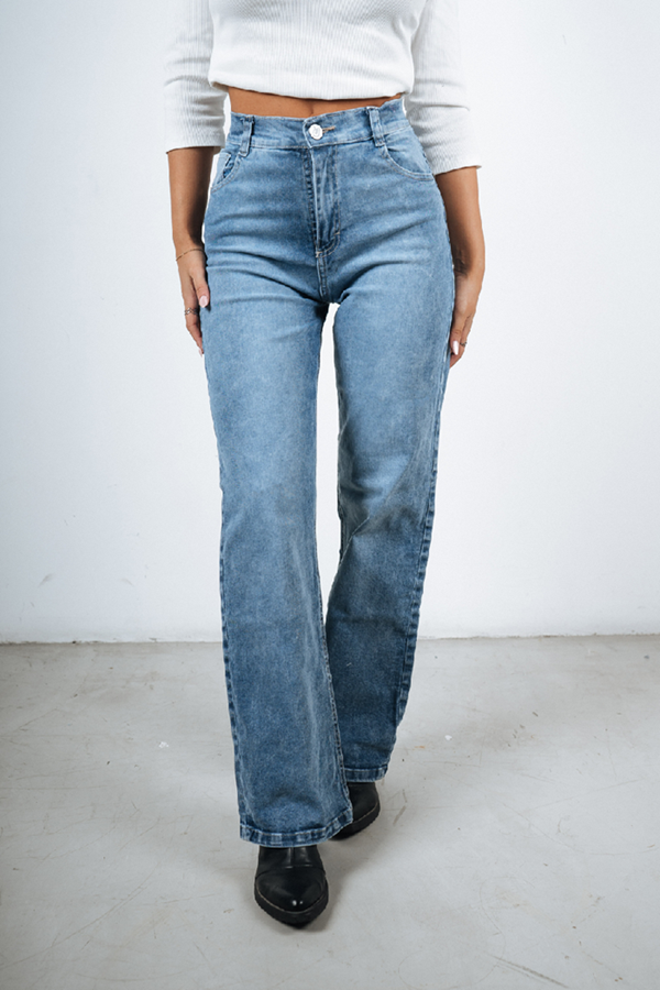 PINK ROCK JEANS WIDE TULUM W25