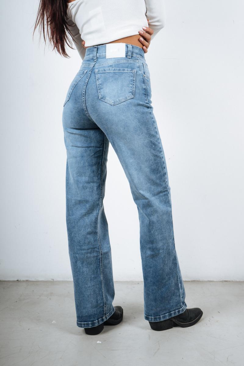 PINK ROCK JEANS WIDE TULUM W25