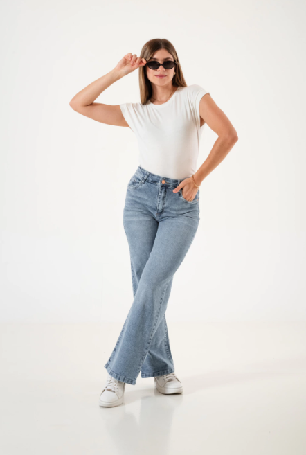 SURAH JEANS WIDE LEG SEMI ELAST FRESIA V26