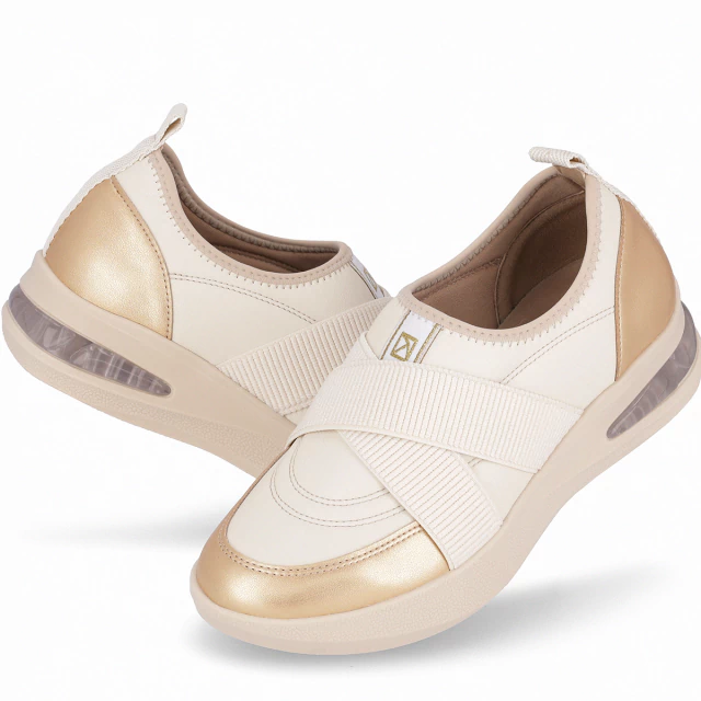 PICCADILLY ZAPATILLA STRETCH SOFT METALIZADA W25