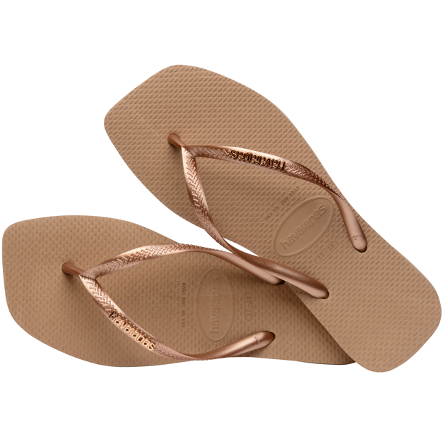 HAVAIANAS SLIM SQUARE LOGO METALLIC V25