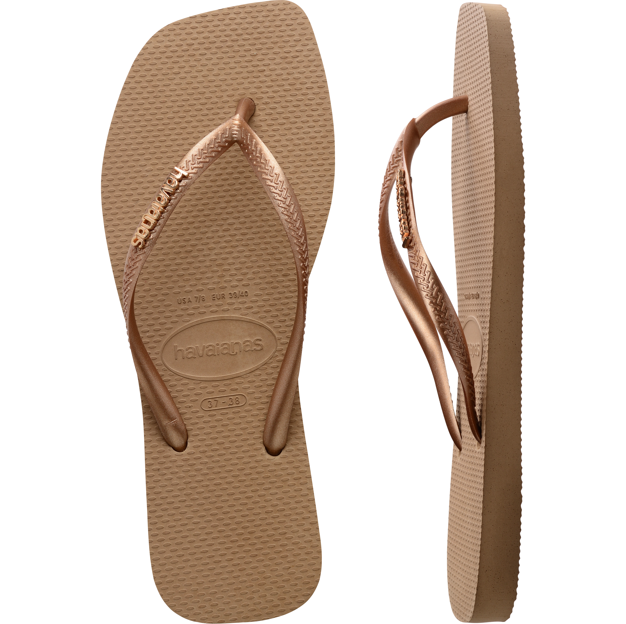 HAVAIANAS SLIM SQUARE LOGO METALLIC V25