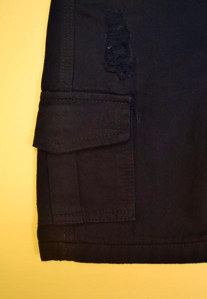 ALEXIS BERMUDA JEANS BLACK CARGO V25