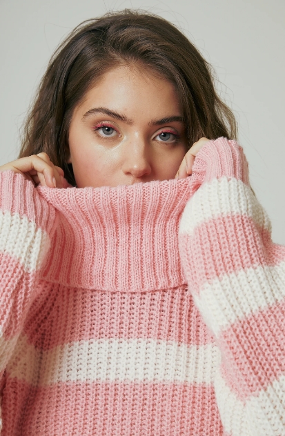 MONSSONA POLERON RAYADO OVERSIZE W24