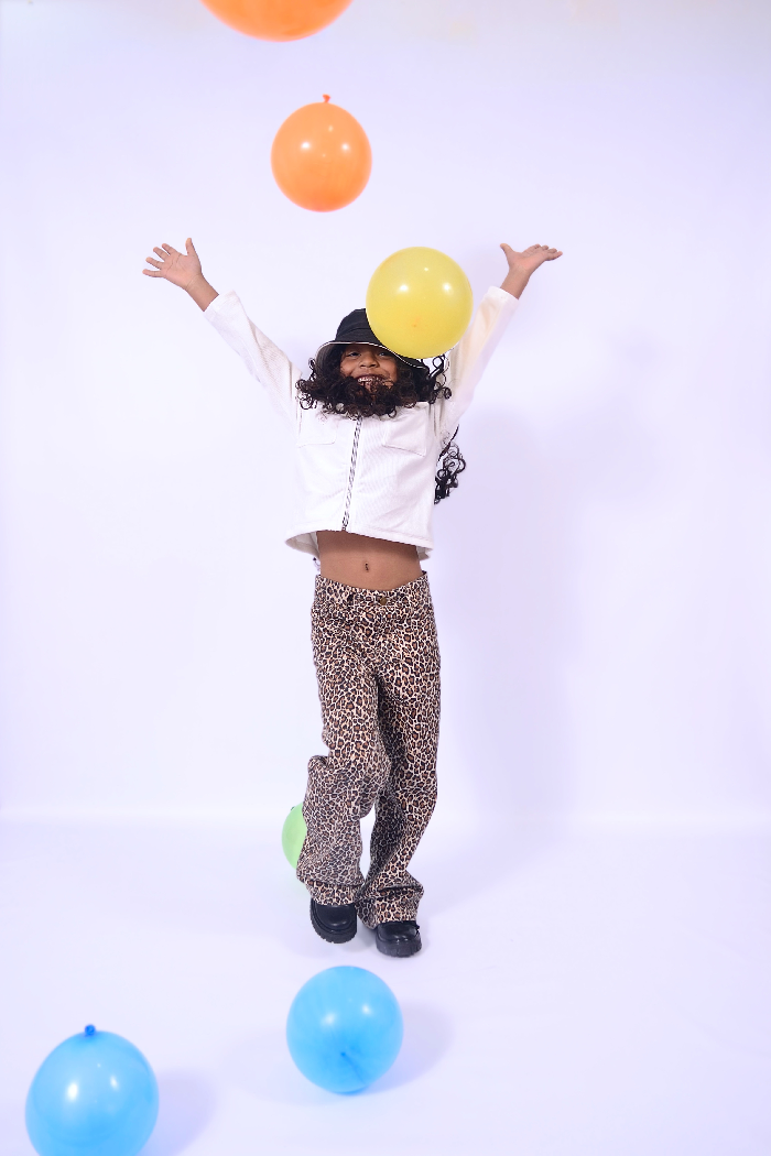 ALEXIS JEANS NA WIDE LEG ANIMAL PRINT W24