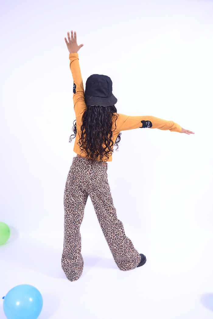 ALEXIS JEANS NA WIDE LEG ANIMAL PRINT W24