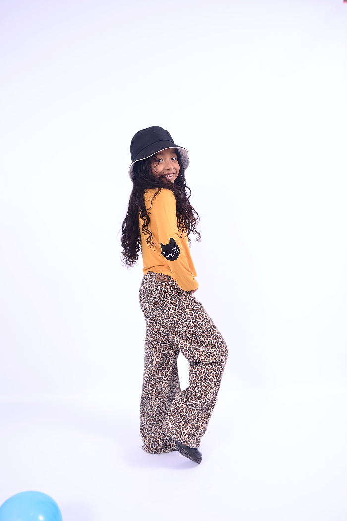 ALEXIS JEANS NA WIDE LEG ANIMAL PRINT W24