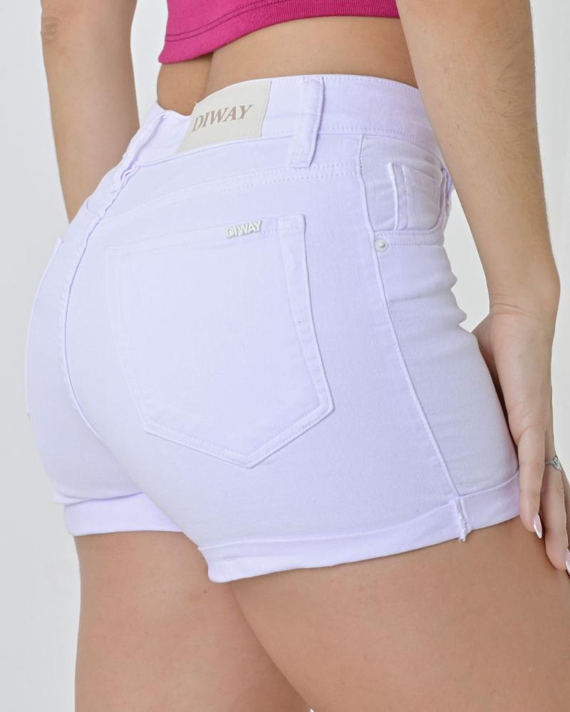 DIWAY JEANS SHORT BLANCO C/ RUEDO V24