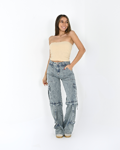 DIWAY JEANS CLARA WIDE LEG CARGO W24