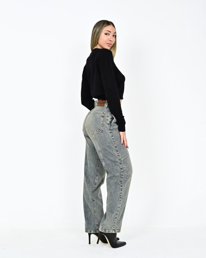 DIWAY JEANS FLOR BAGGY OXIDO W25