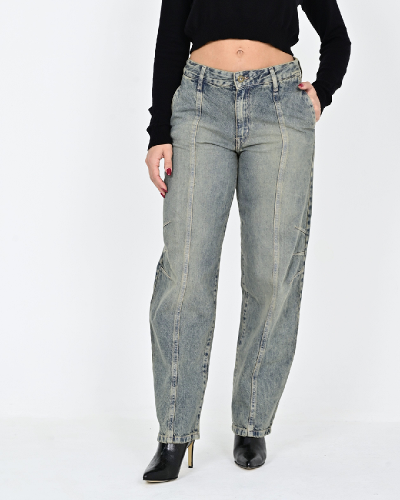 DIWAY JEANS FLOR BAGGY OXIDO W25
