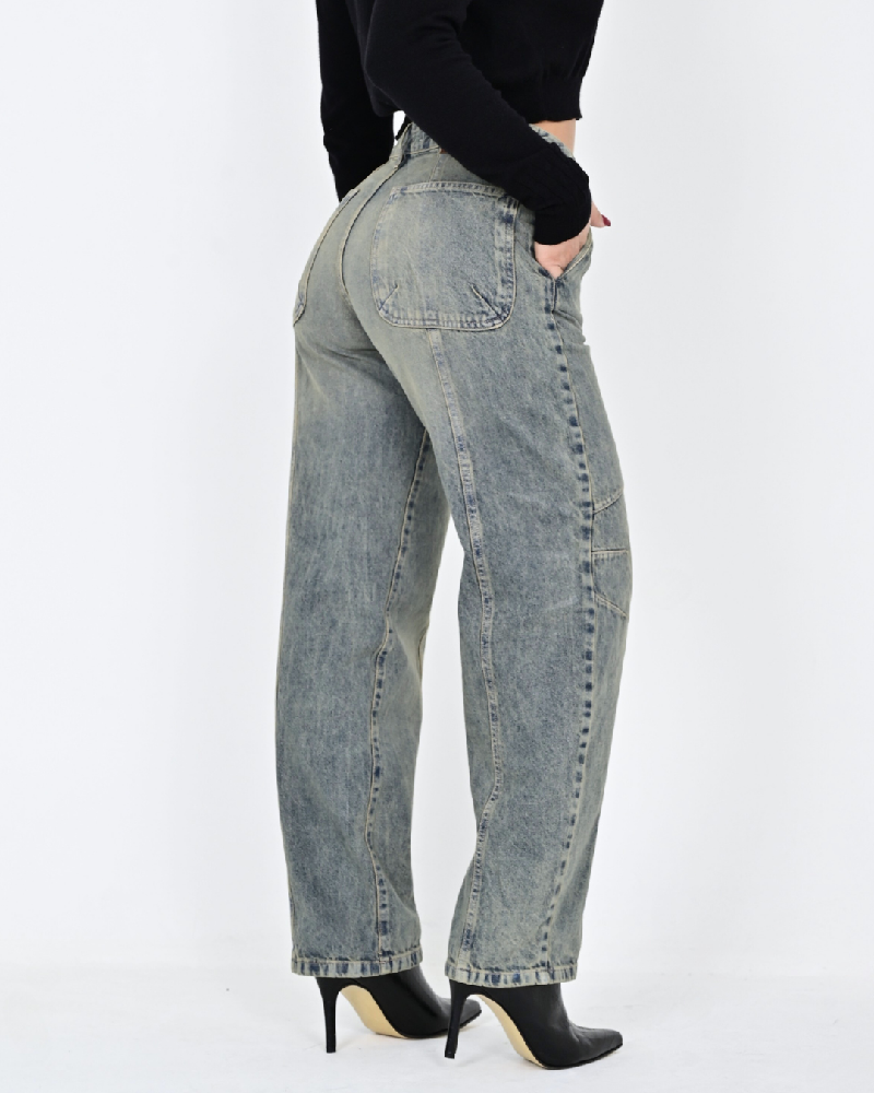 DIWAY JEANS FLOR BAGGY OXIDO W25