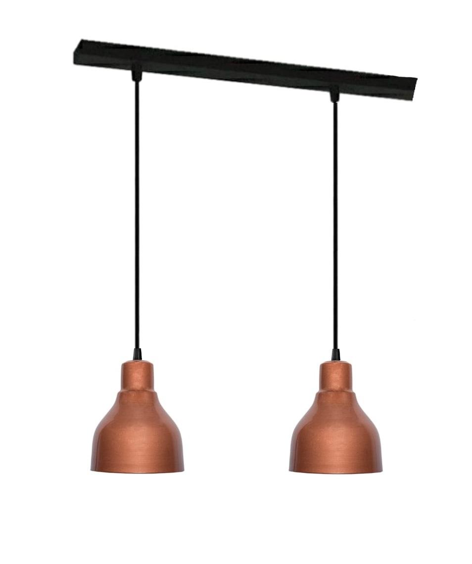 Aplique Con 2 Colgantes Tipo Campana Industrial Para Led