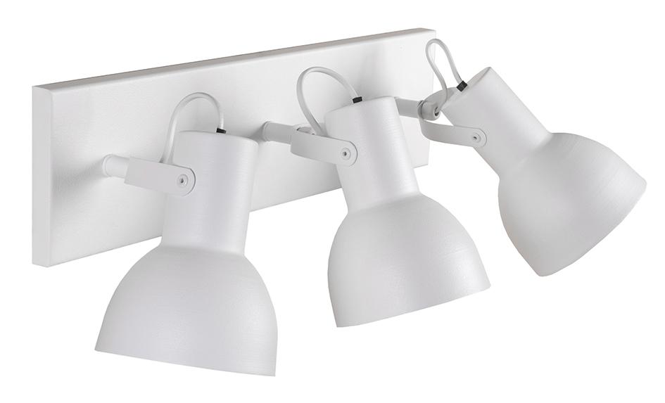 Aplique Pared Industrial 3 Luces Blanco Negro