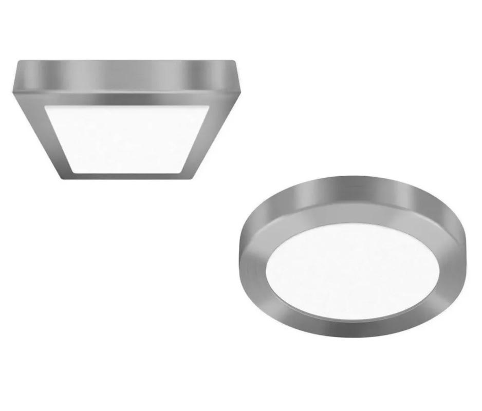 Plafon LED Aplicar Acero 12W Frio Calido