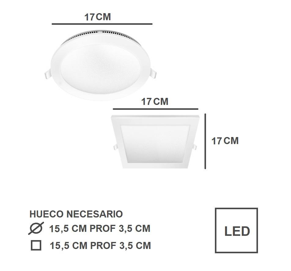 Panel LED Embutir 12W Frio Calido