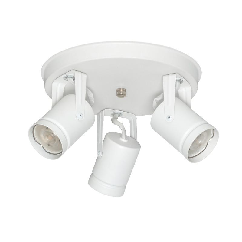 Aplique Plafon Redondo 3 Luces Movil Con Dicroica Led 7W