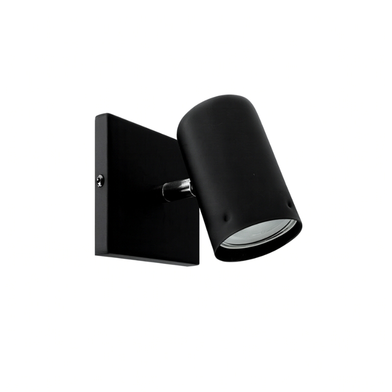 Aplique Pared "Square" 1 Dicroica Blanco Negro LED 7w