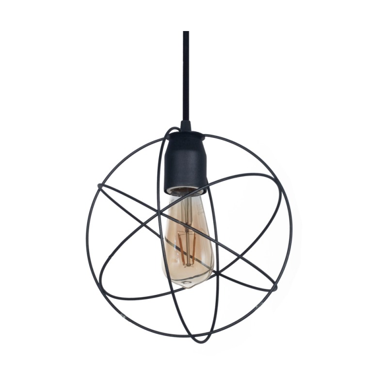 Lampara Colgante Atomo 30 Cm Blanco Negro