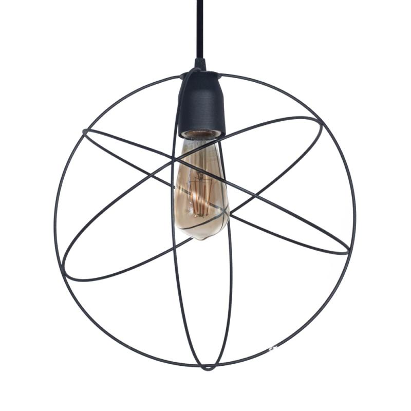 Lampara Colgante Atomo 30 Cm Blanco Negro