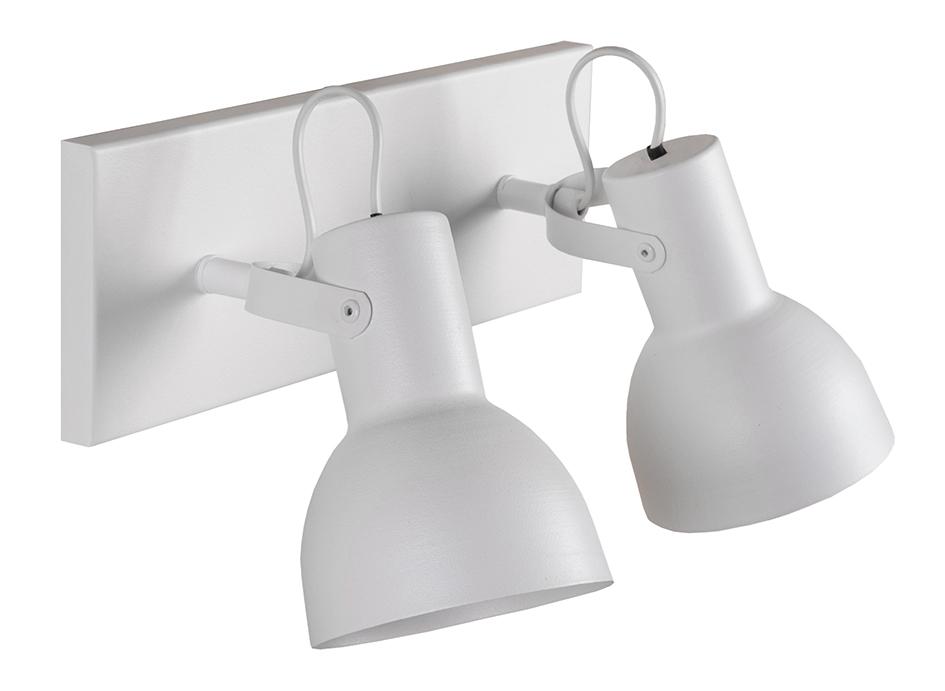 Aplique Pared Industrial 2 Luces Blanco Negro