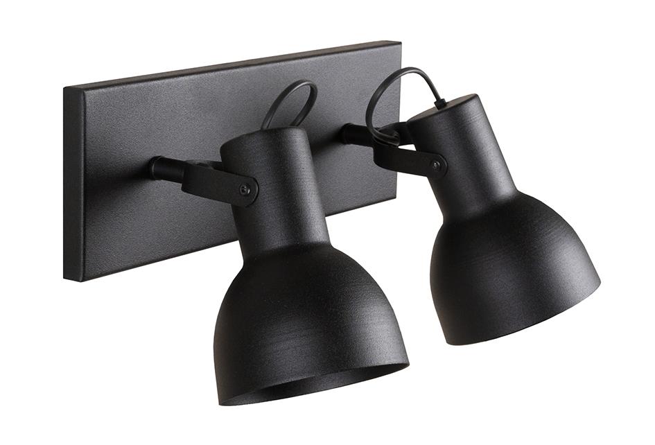 Aplique Pared Industrial 2 Luces Blanco Negro