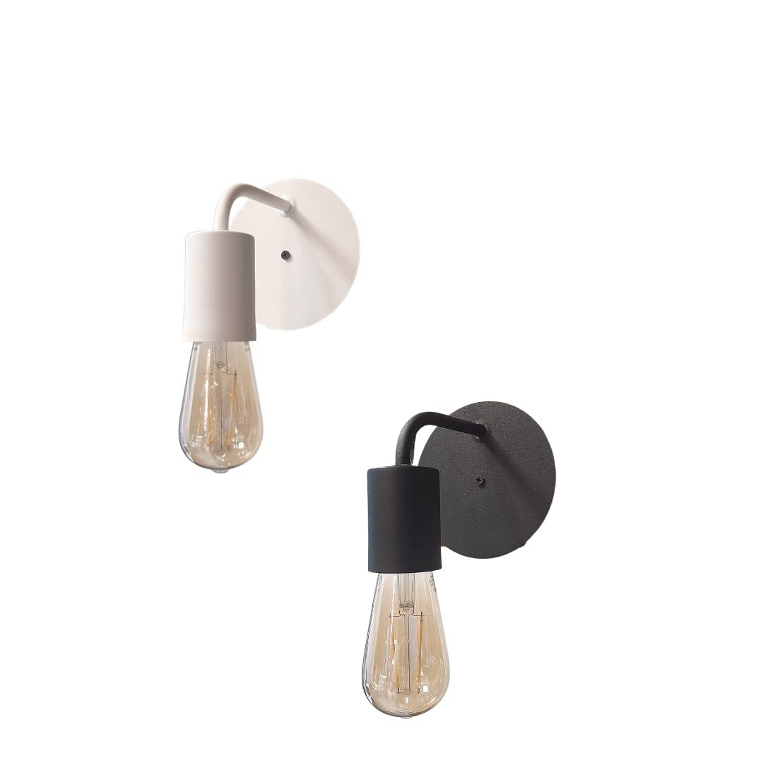 Aplique Pared Ap168 Blanco Negro Apto Vintage Led