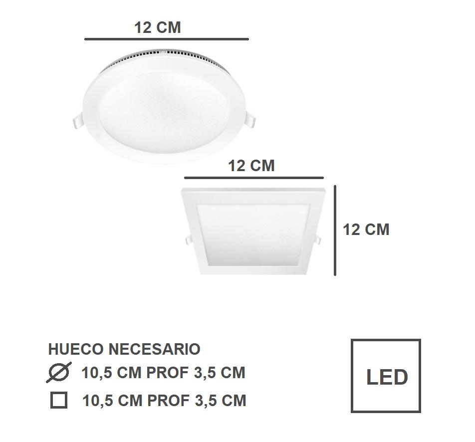 Panel LED Embutir 6W Frio Calido
