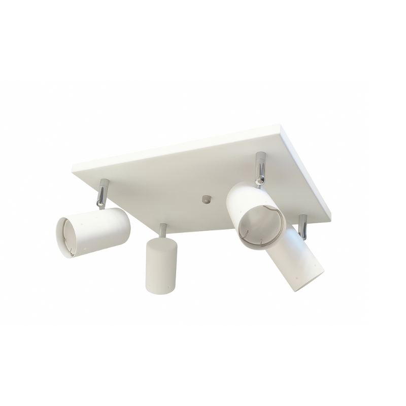 Plafon Techo 4 Luces Moviles Con Dicroica Led 7W