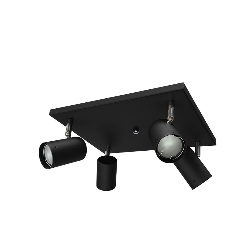 Plafon Techo 4 Luces Moviles Con Dicroica Led 7W