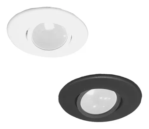 Spot Embutir PVC Blanco Negro Móvil Dicroica LED 7W GU10