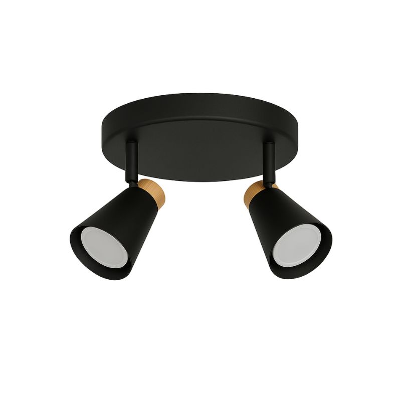 Plafon Nordico Techo 2 Luces Led 7w Apto Ventilador