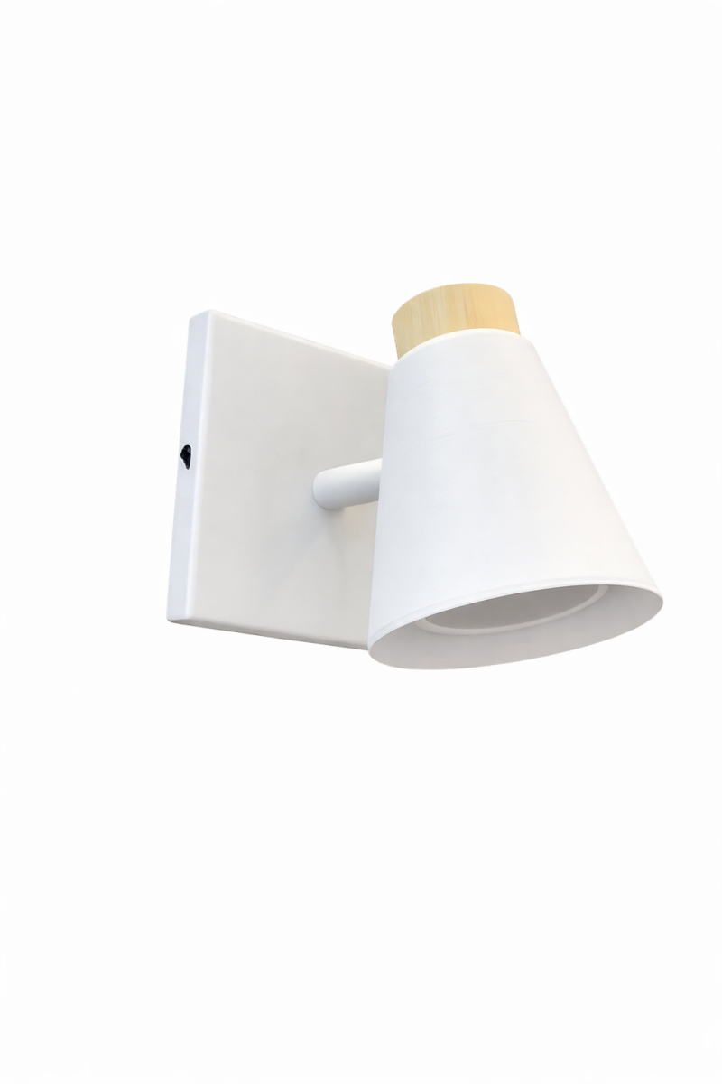 Aplique 1 Luz Con Madera Nordico Dicroica LED GU10