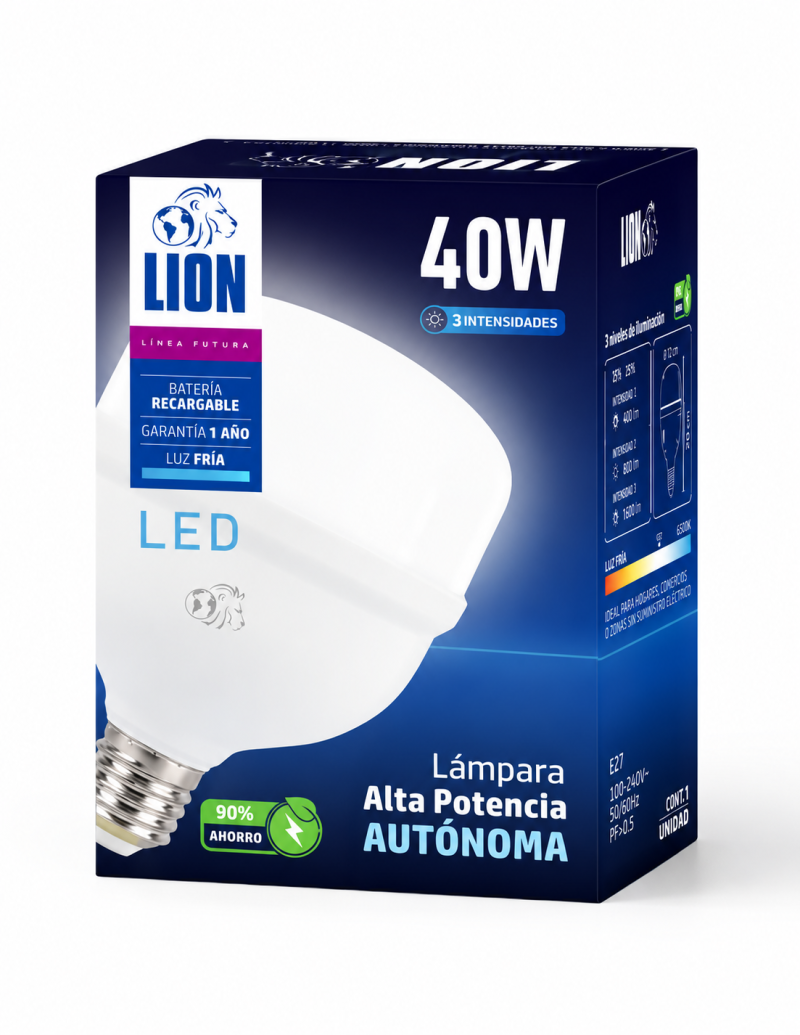 Lámpara LED Alta Potencia Autónoma 40W