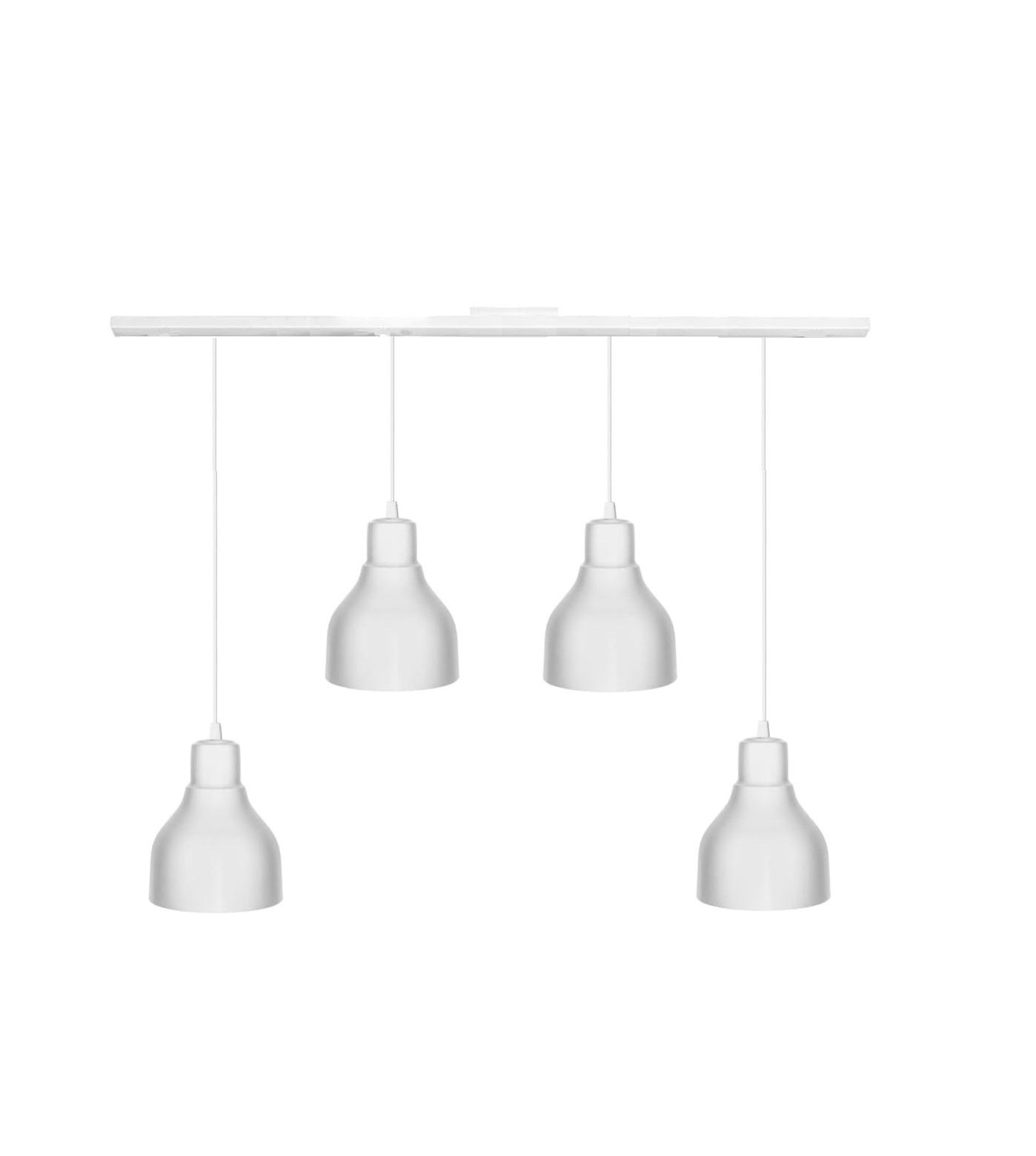 Aplique Con 4 Colgantes Tipo Campana Industrial Para Led