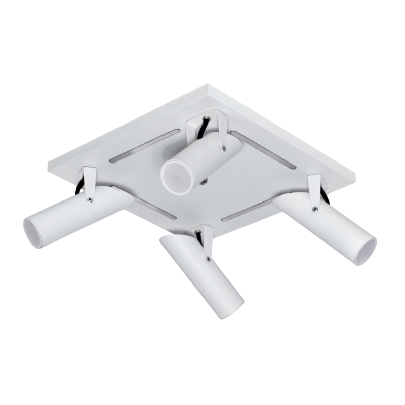 Aplique techo 4 luces cuadrado Ferrolux Borja Blanco Negro