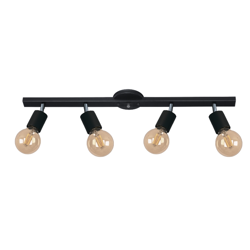 Aplique Barral Techo 4 Luces Moviles E27 Deco Apto Led