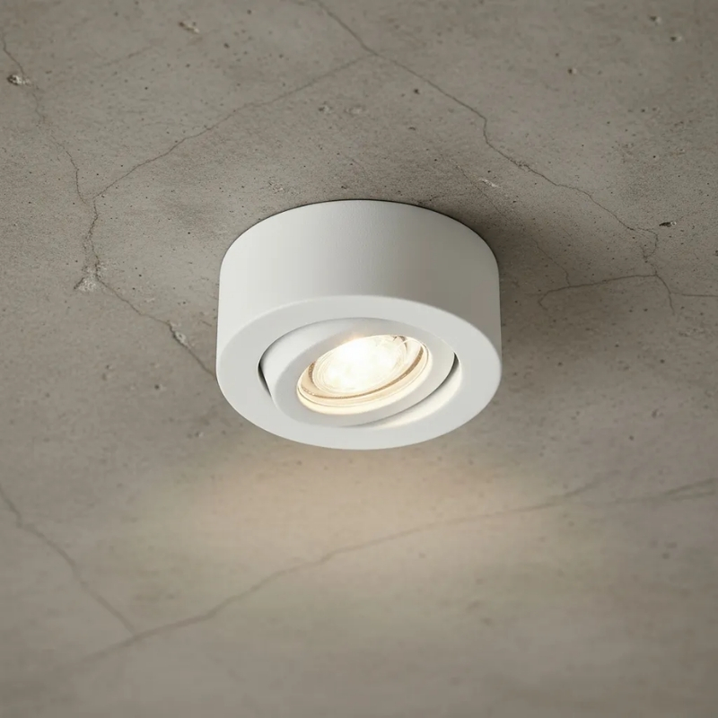 Spot Semiembutido Redondo Blanco Negro Dicroica LED 7W